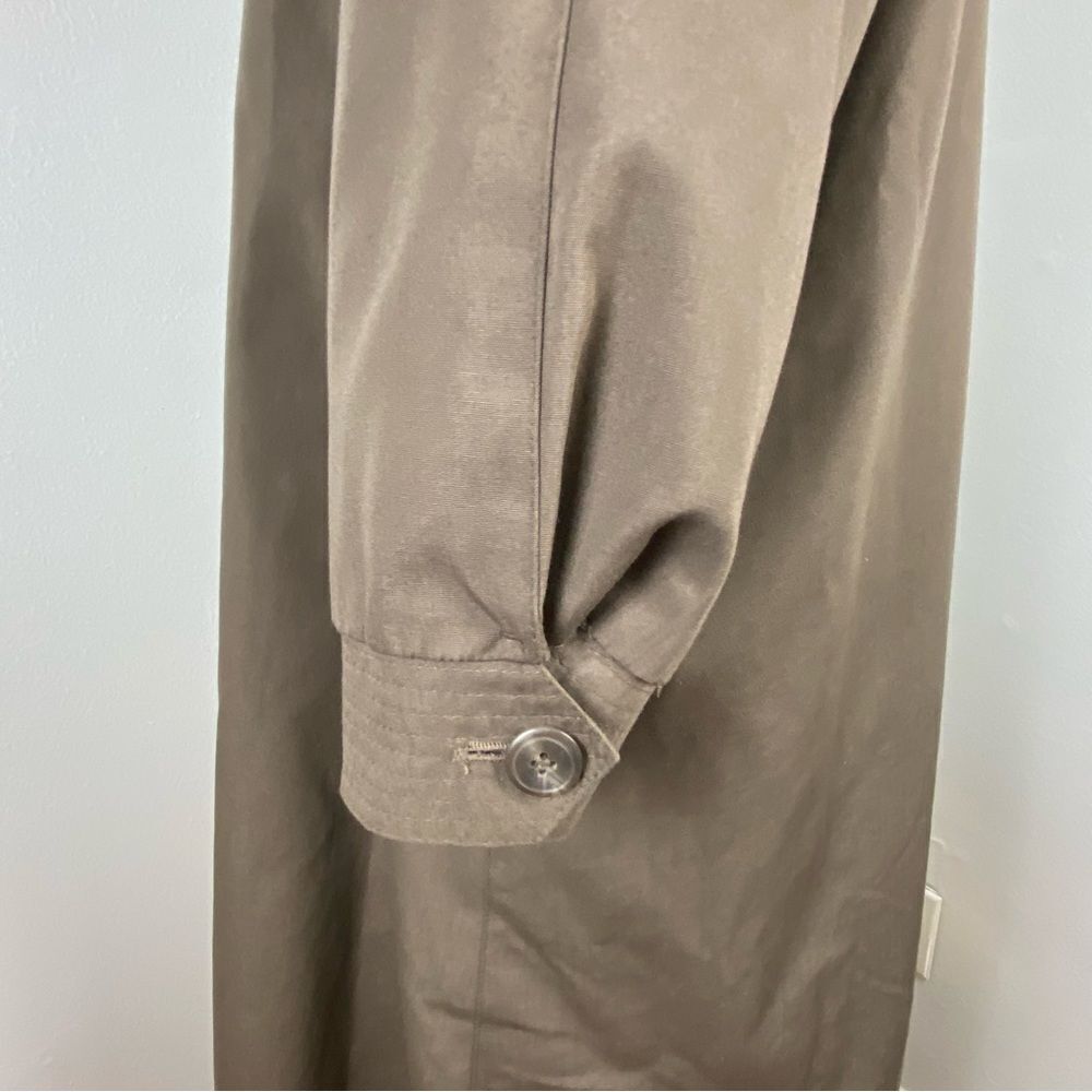 Vintage Winning Edge Womens Tan Trench Coat All-weather Office Career Academia - Picture 9 of 15